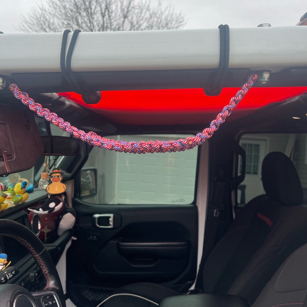 Custom paracord Jeep grab handles